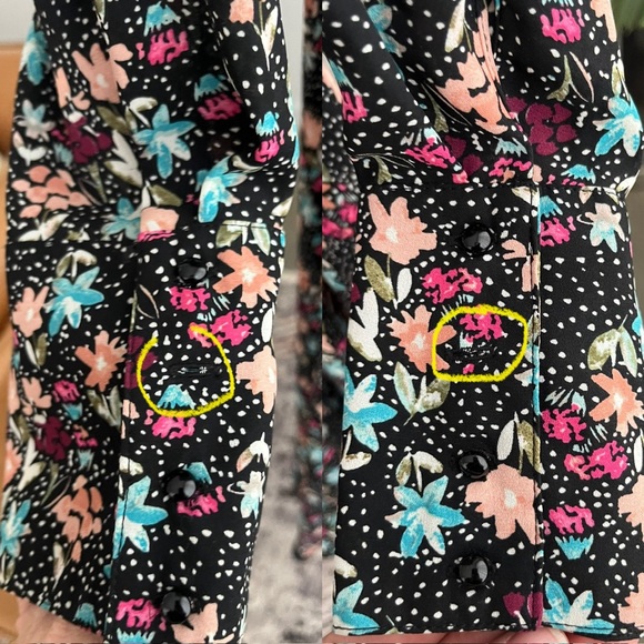 Nanette Lepore Floral Print Button Front Midi Dress - Picture 5 of 5